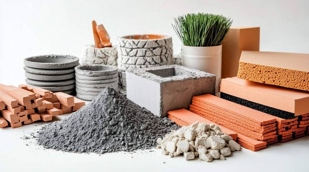 Construction chemical powders, concrete blocks and cement additives