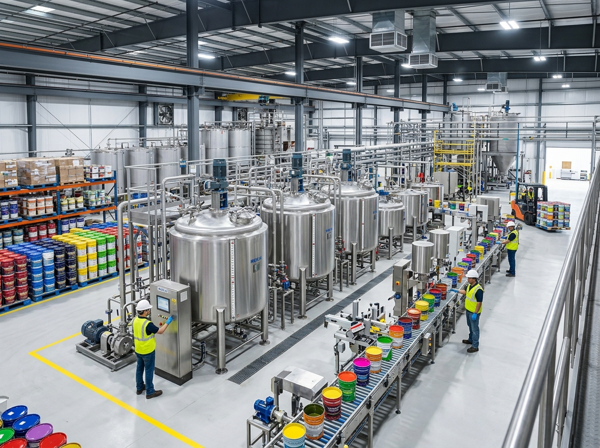 Industrial paints, alkyd resins and protective coatings manufacturing facility